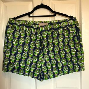 Banana Republic Pineapple Print Shorts Size 10